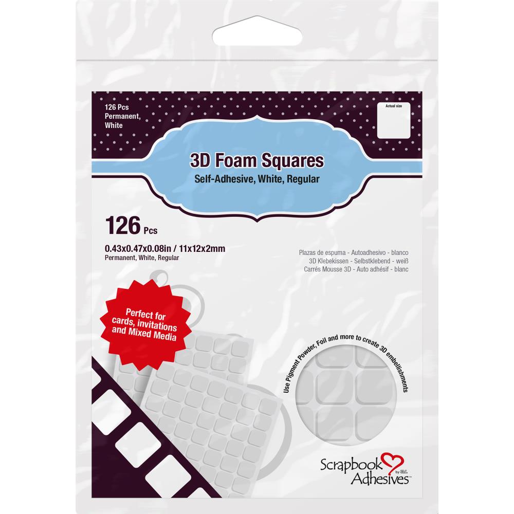 Scrapbook Adhesives 3D Self-Adhesive Foam Squares 126/Pkg