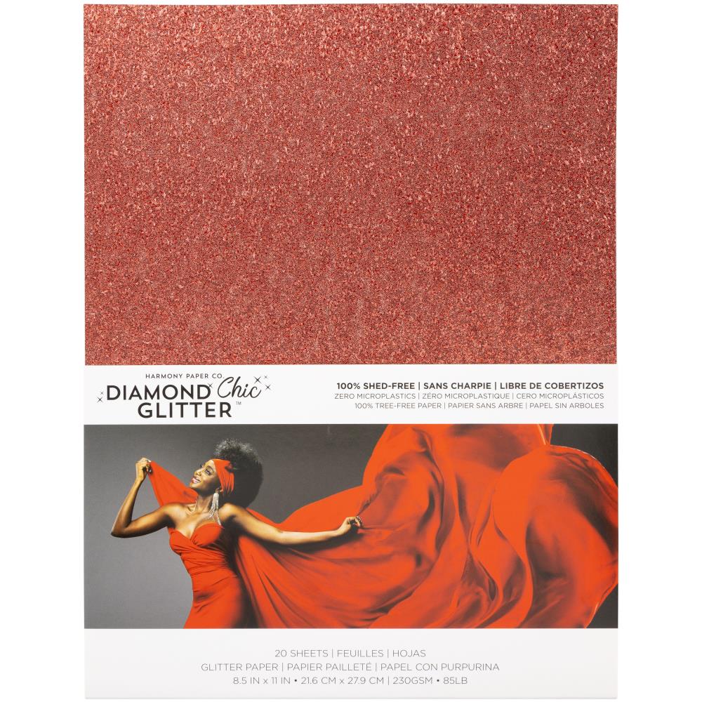Harmony Diamond Chic Glitter Cardstock 8.5"X11"