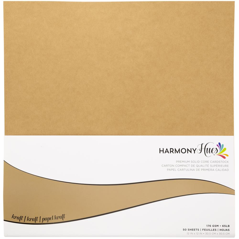 Harmony Hues 65# Cardstock 12"X12" Kraft