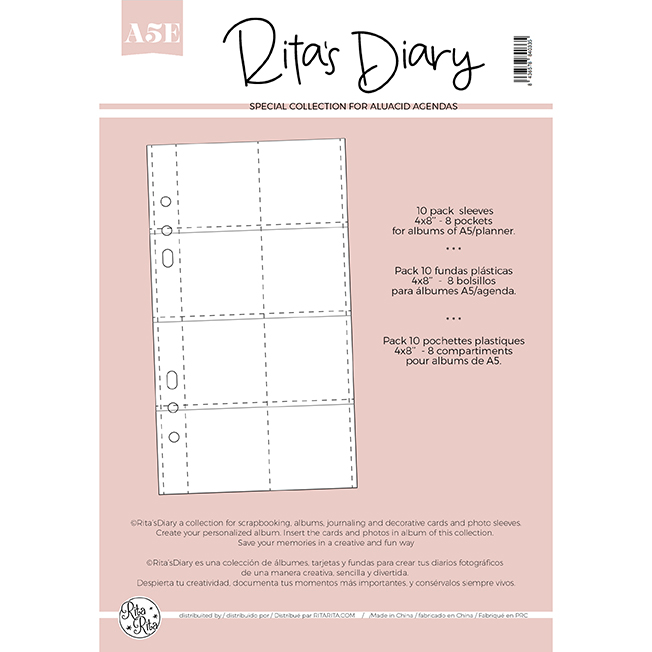 Pack de fundas A5E | 4×8» 8 bolsillos para Rita’s Diary