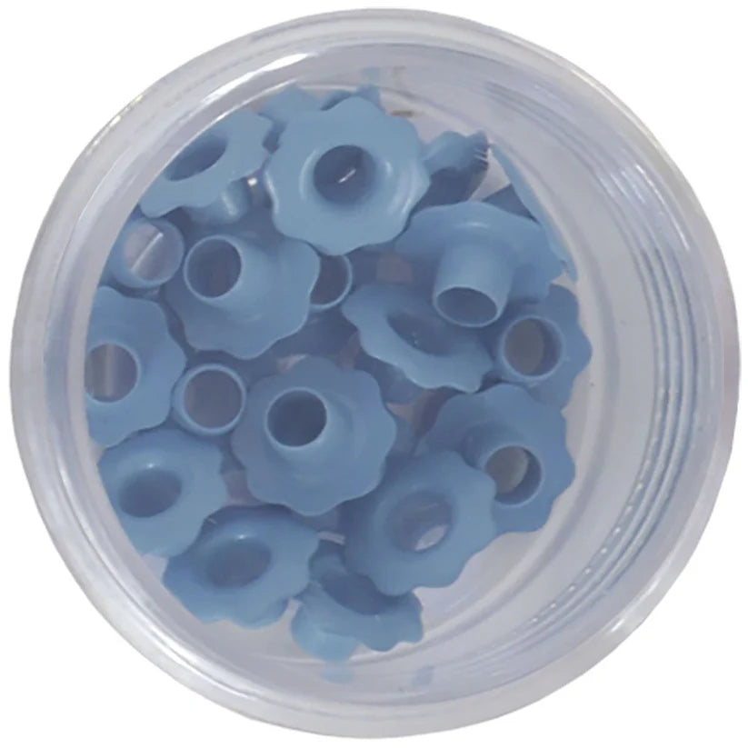 Eyelets Flor Artis Decor caja 20 pcs color azul bebé