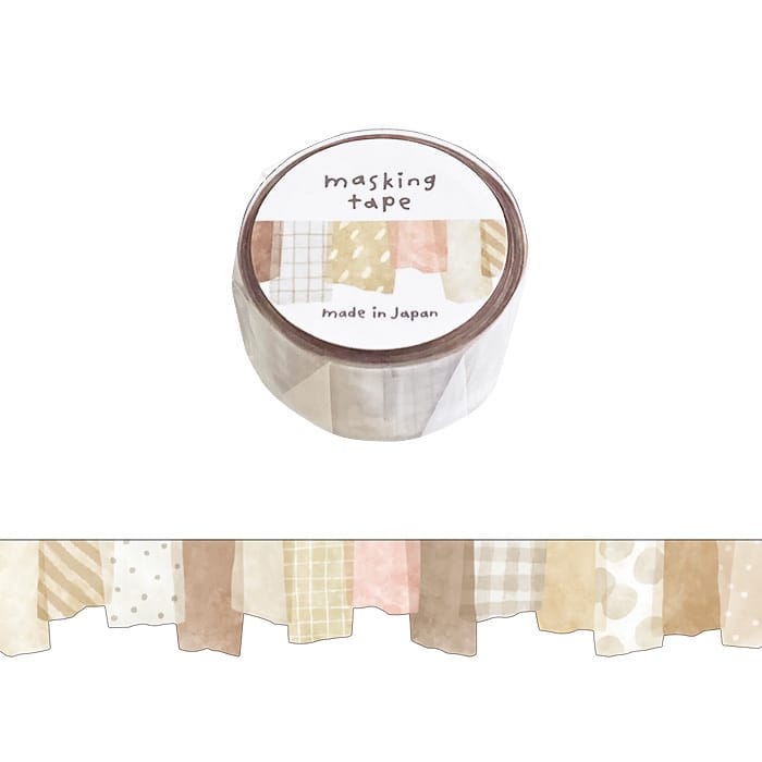 Ruffless masking tape die-cut collage