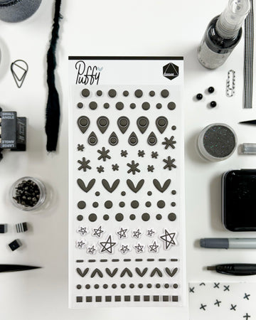 Pegatinas Puffy Negra