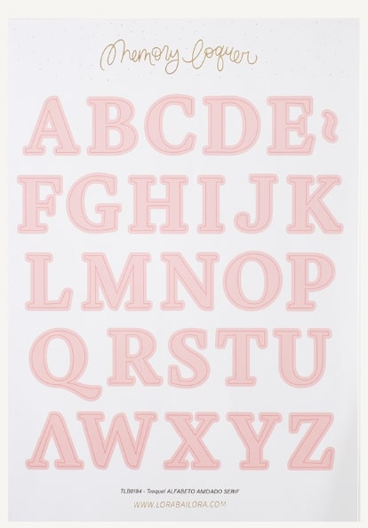 Troquel ALFABETO ANIDADO SERIF