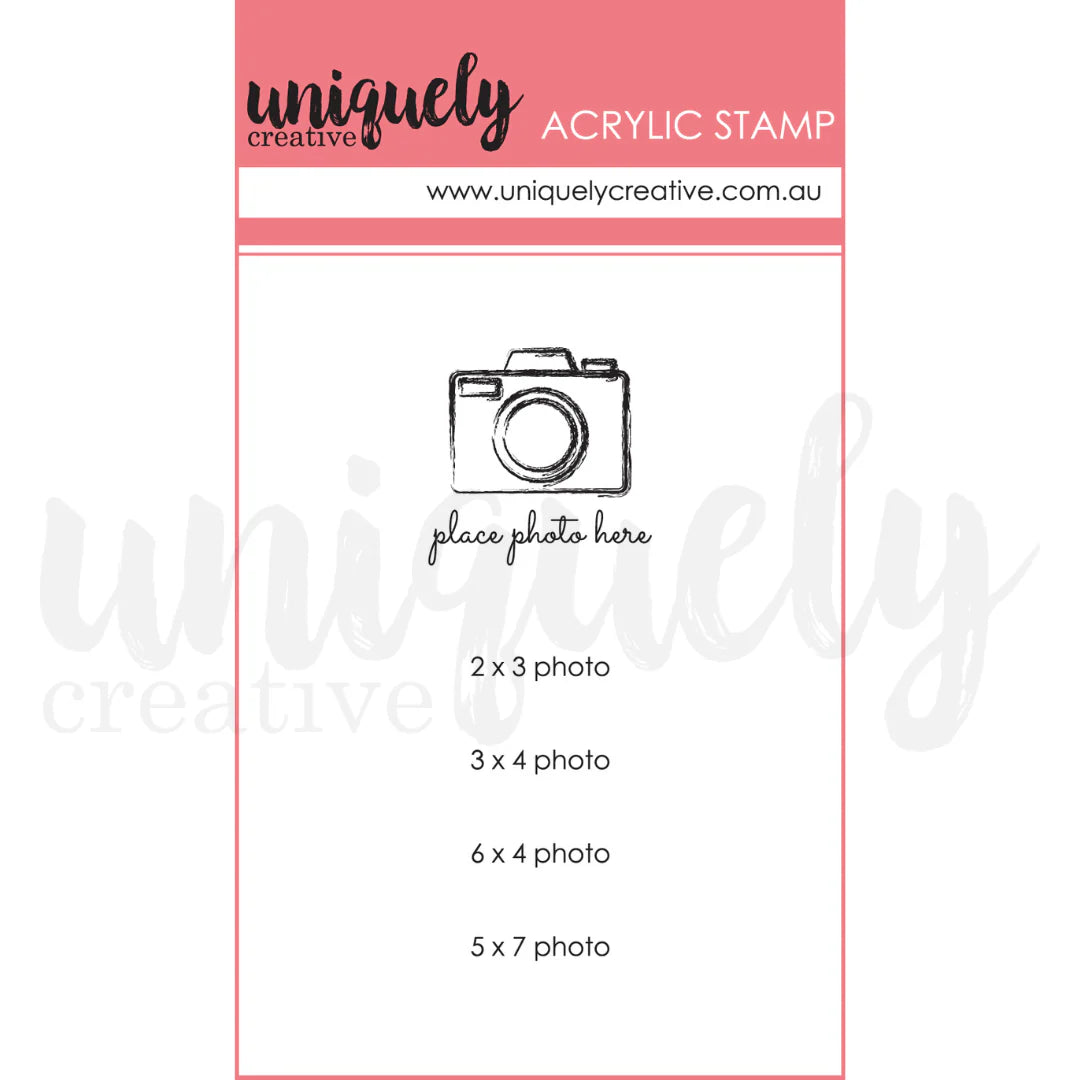 Place photo here Photopolymer Stamp