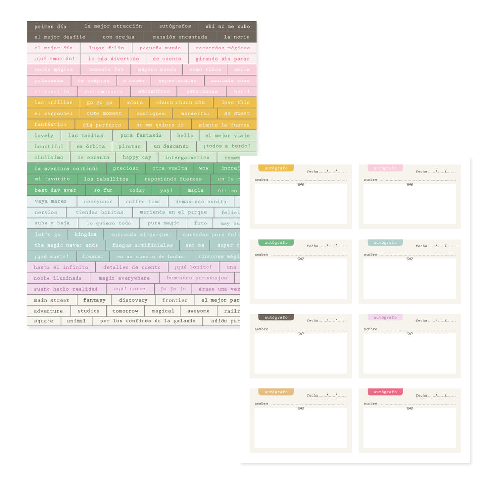 Pegatinas frases Main Street de Mintopía