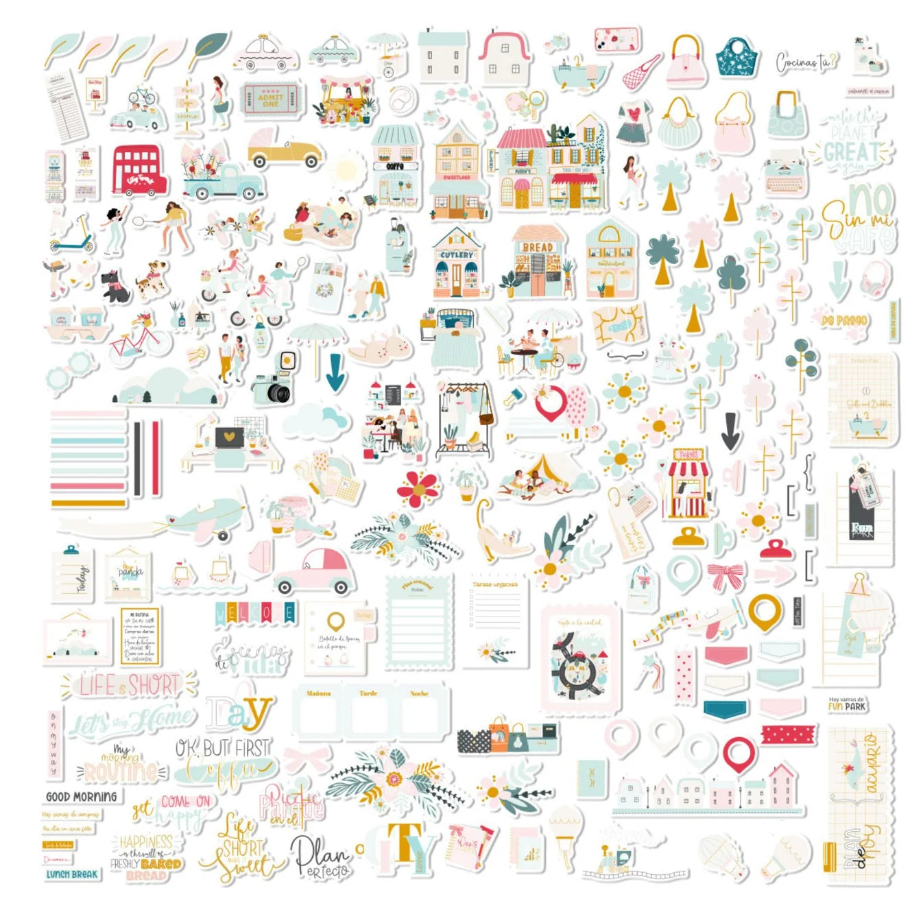 My Day in the City Die Cuts