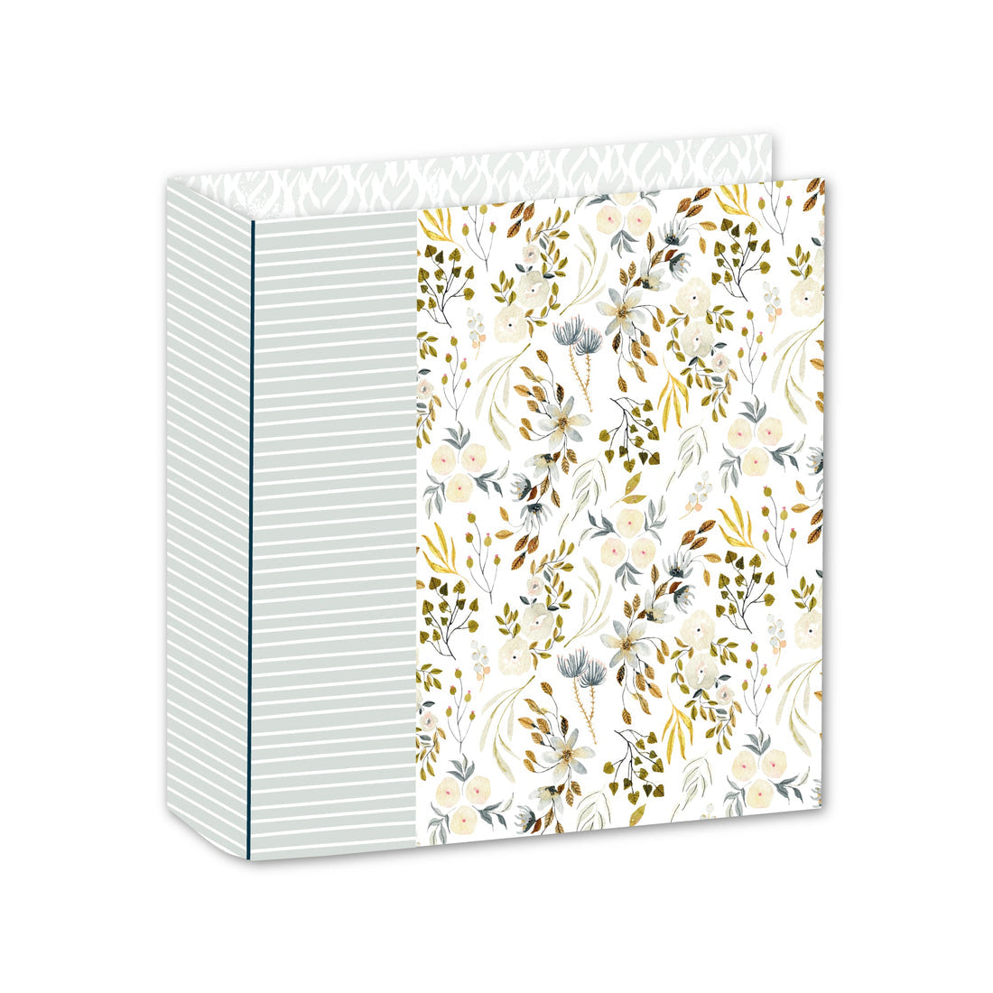 Álbum 9x12" con 4 Anillas - Flores Azules