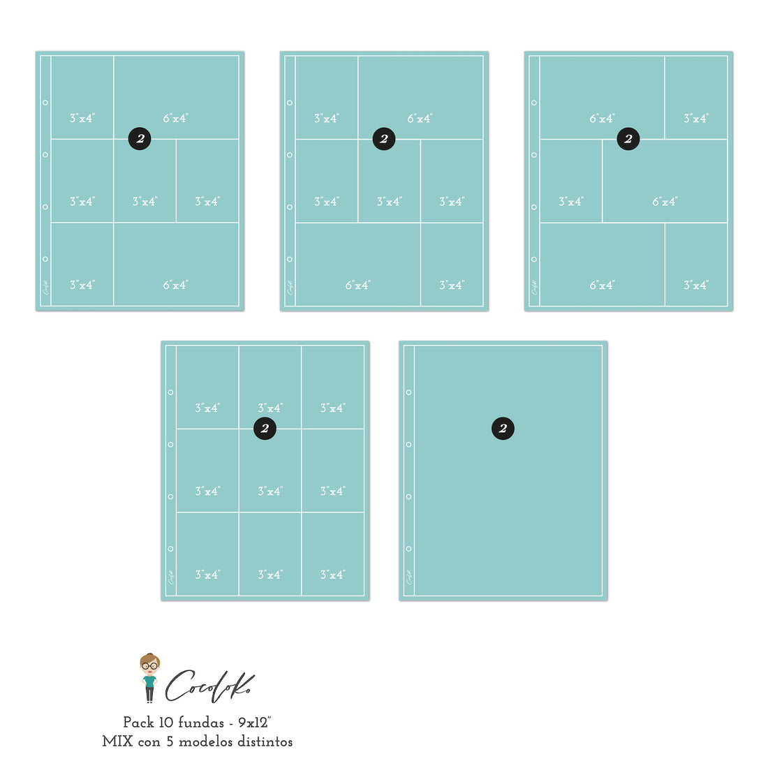 Fundas para Álbumes de 9"x12" Mix