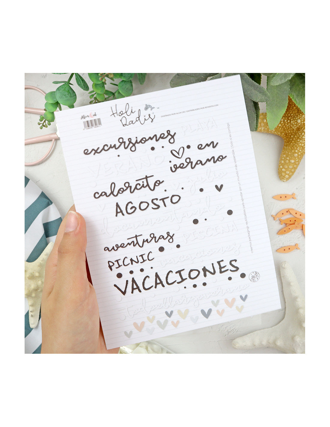 Holidadis Phrases puffy stickers | Alúa Cid design