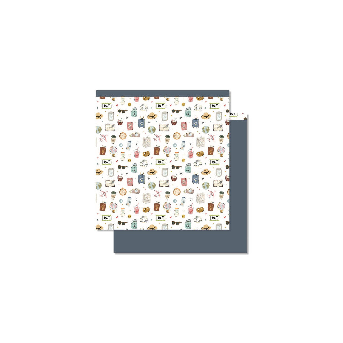 Kit de 12 papeles estampados a doble cara 30,5x30,5 cm COMPÁS