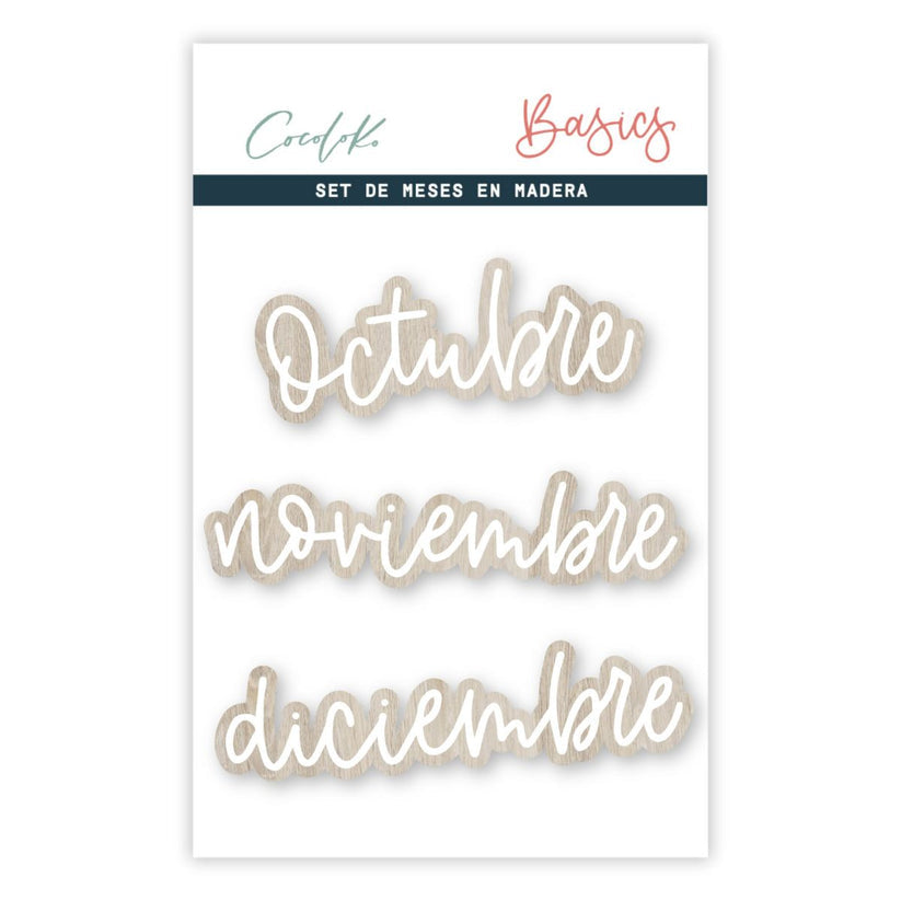 Set de Maderas Meses Otoño SUNSET