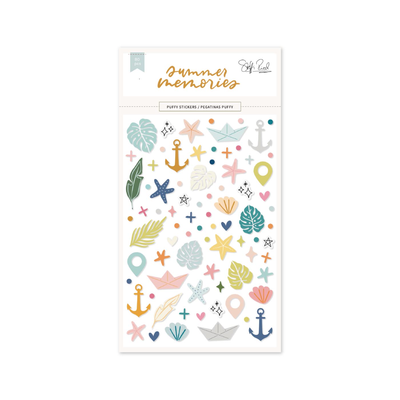 Stickers puffy formas Summer Memories – Lora Bailora