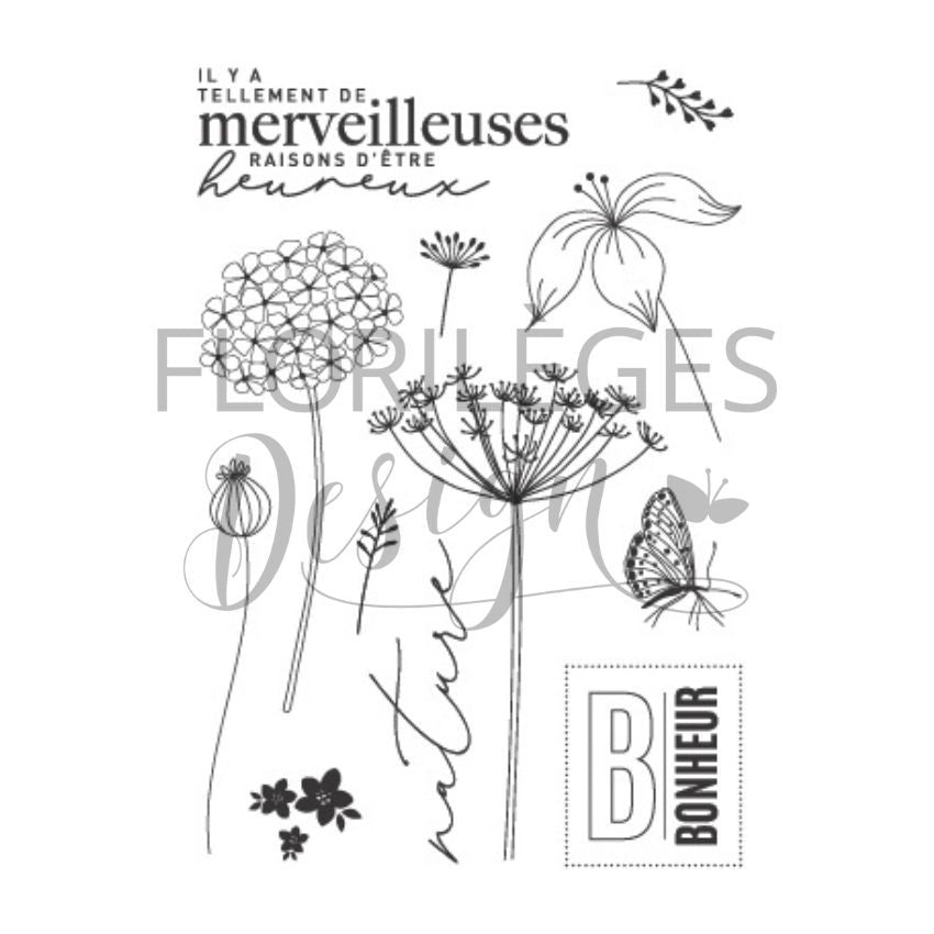 DES RAISONS D'ÊTRE HEUREUX Acrylic Stamp
