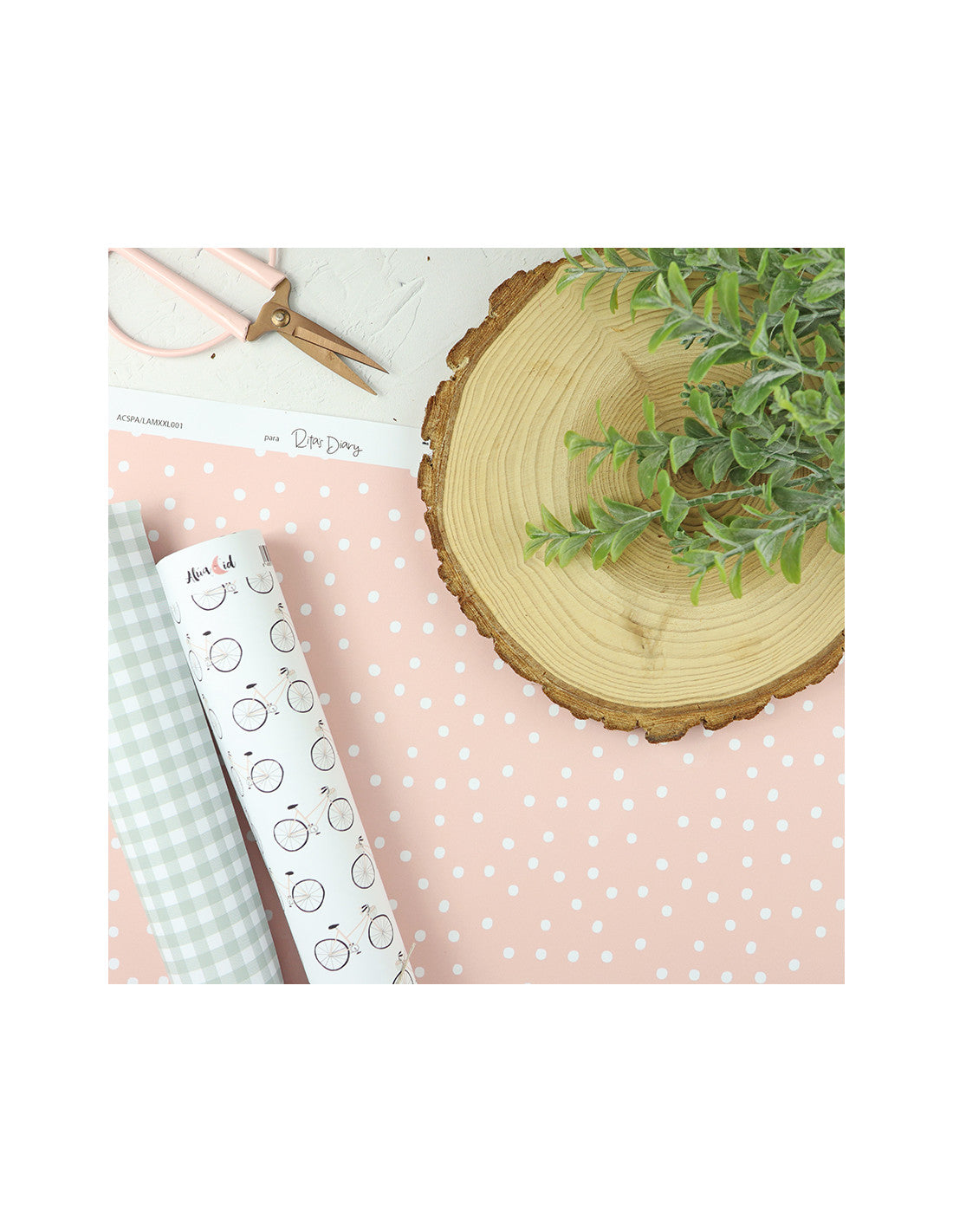 Topos Pastel XXL laminated paper sheet | Alúa Cid