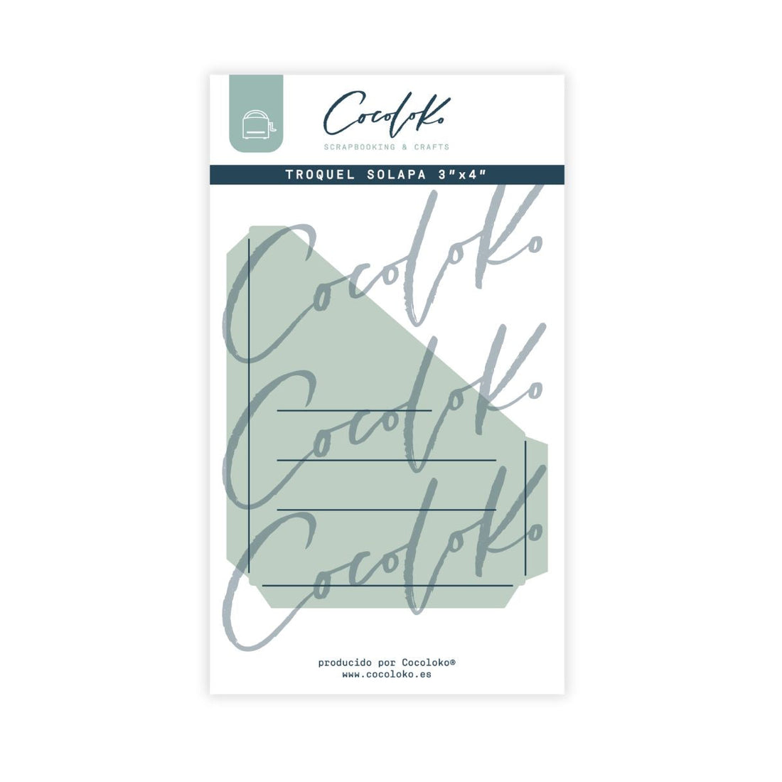 Troquel Solapa Tarjeta 3x4"