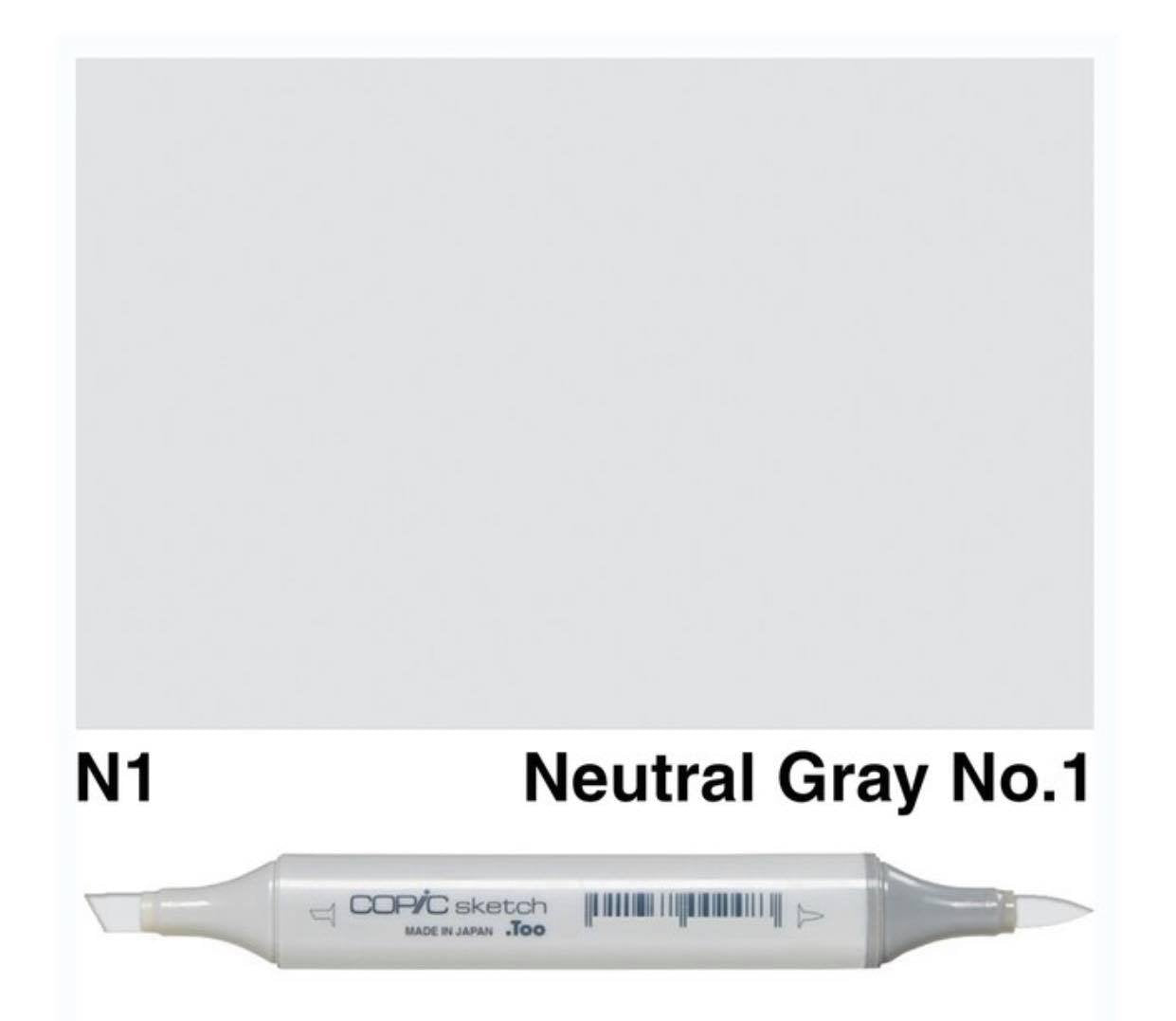 COPIC Sketch Markers, N1 Neutral Gray 1