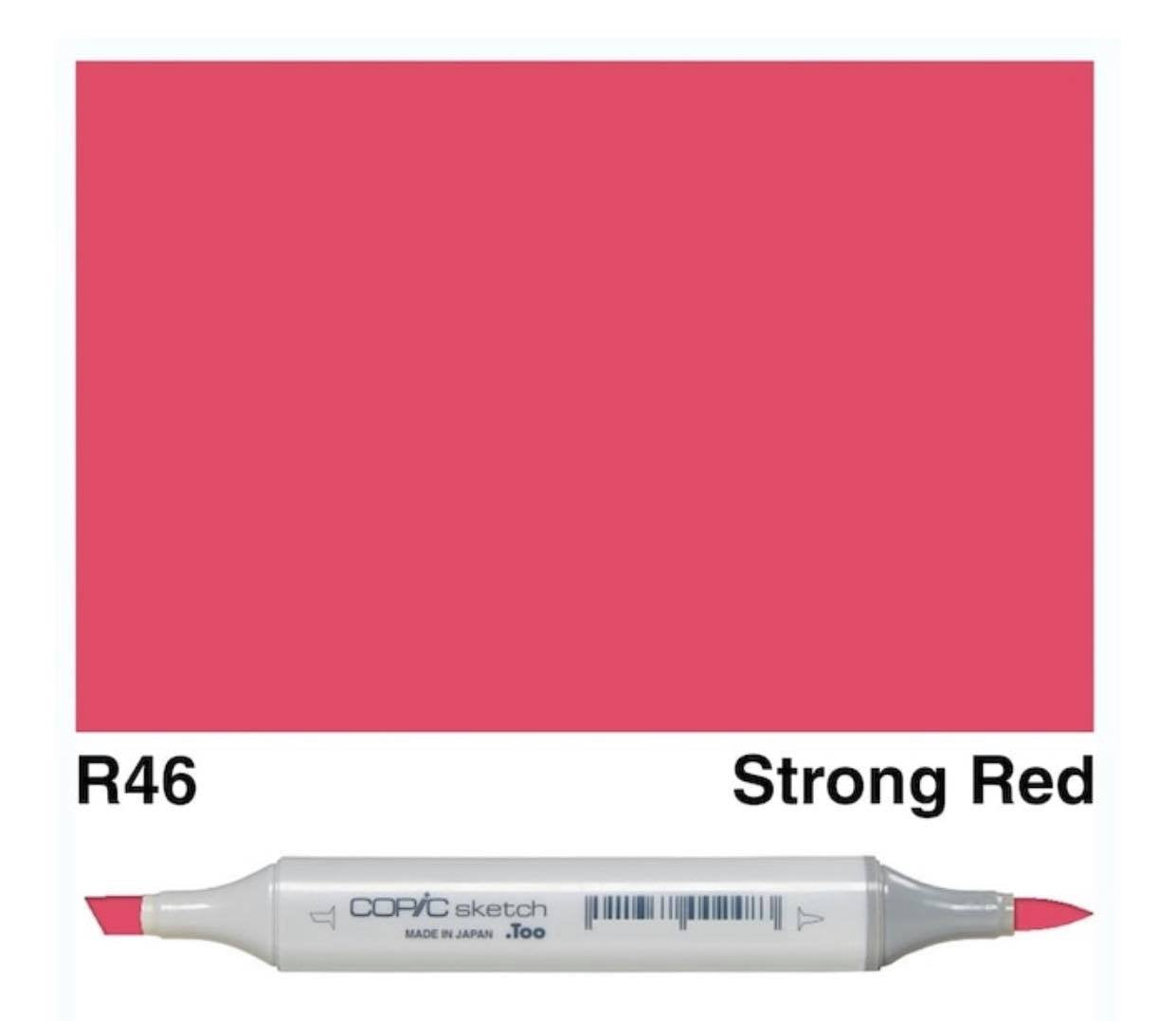 COPIC Sketch Markers, R46 Strong Red