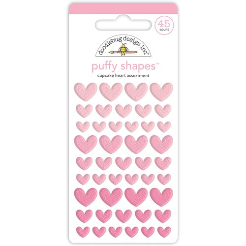 Cupcake Hearts Puffy Shapes