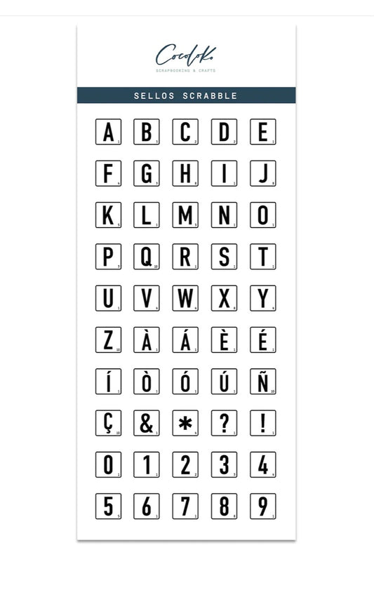 Sellos de Scrapbooking 10x21 Scrabble