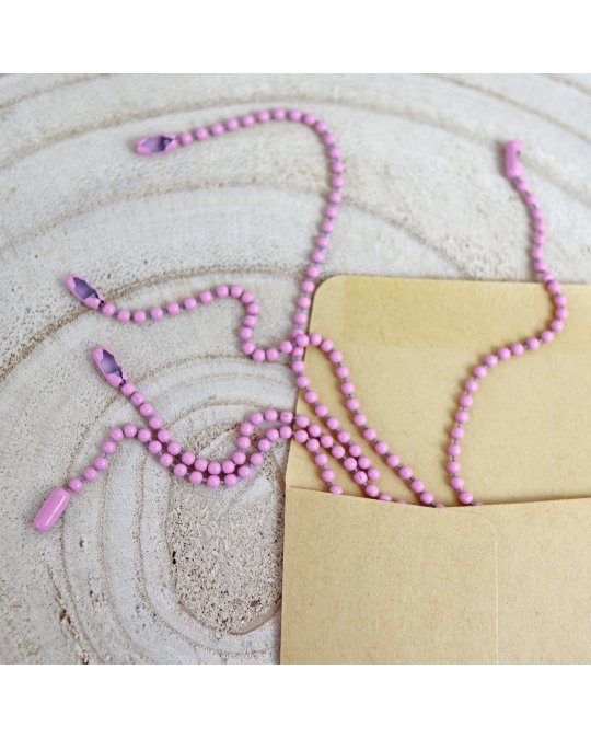 Pack 5 cadenas de bolitas rosa bebé
