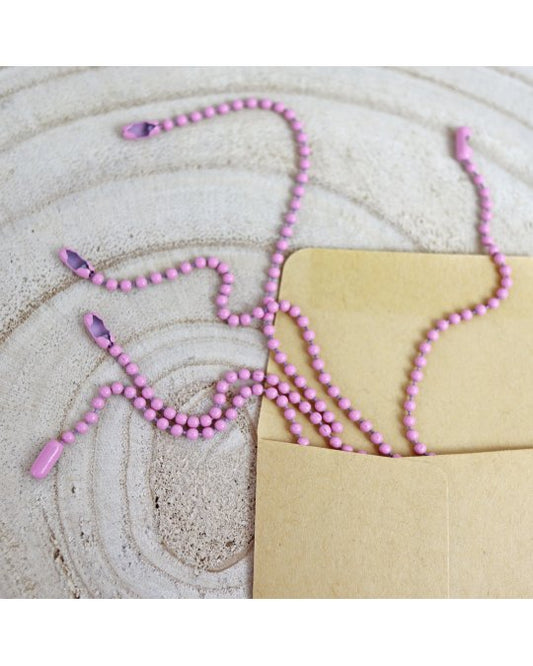 Pack 5 cadenas de bolitas rosa bebé
