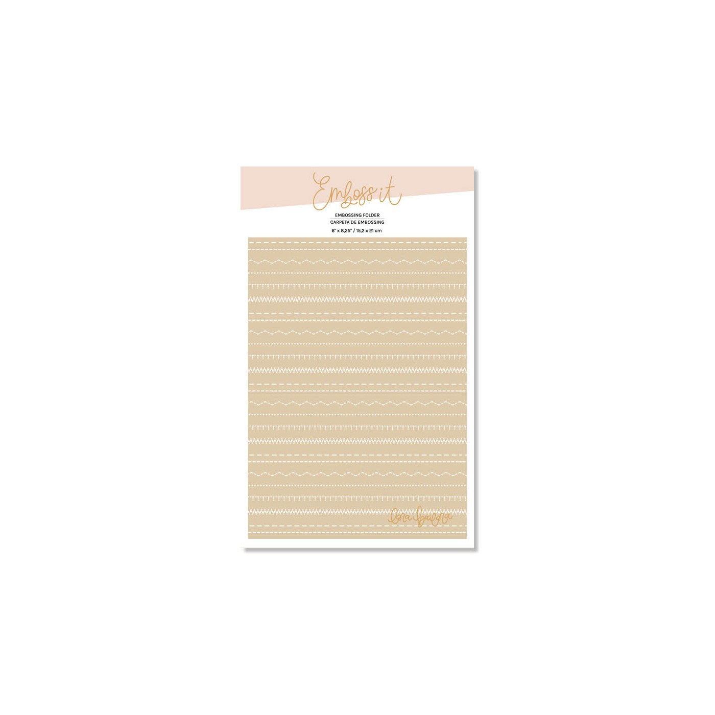 CARPETA DE EMBOSSING 6"X 8,25" COSTURA