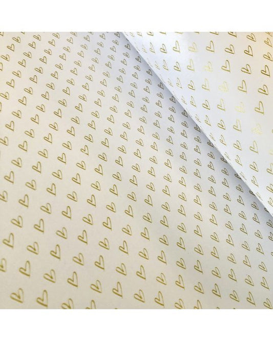 Cartulina especial corazón dorado