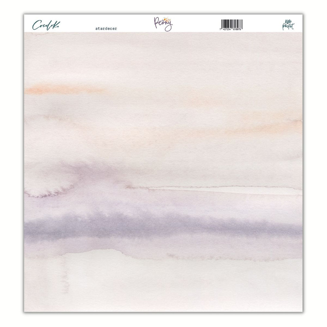 Papel y Vellum 12x12 Peony