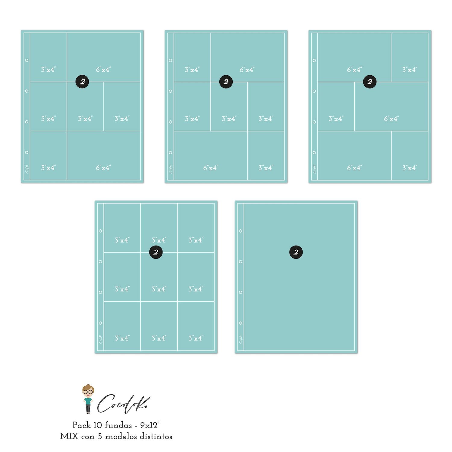 Fundas para Albumes de 9"x12" Mix