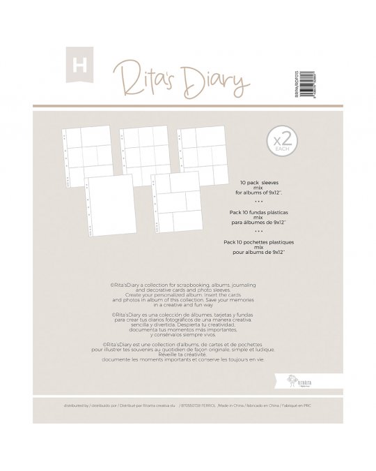 Pocket sleeves 9x12'' H