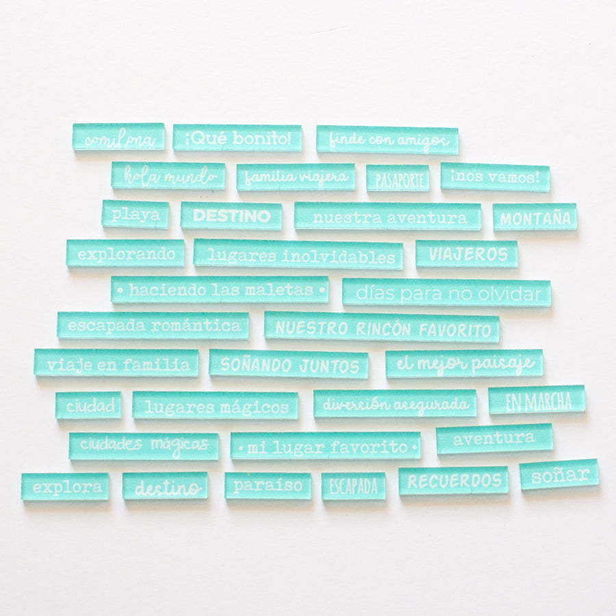 Set de adornos de metacrilato Explorando