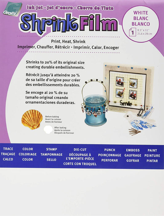 InkJet White Shrink Film 8.5X11"
