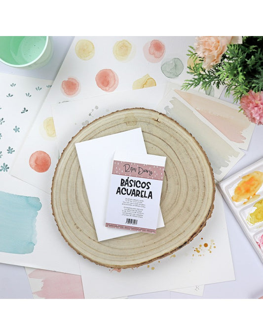 Pack tarjetas básicas especial Acuarela