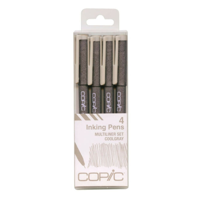 COPIC Multiliner Sets, 4-Pen Gray Set - Peggable