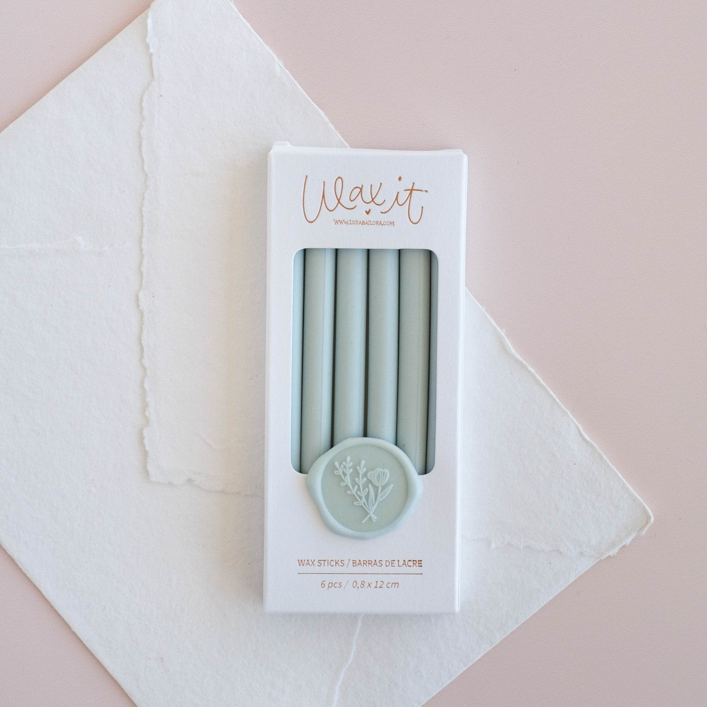 SET DE 6 BARRAS DE LACRE ICE BLUE