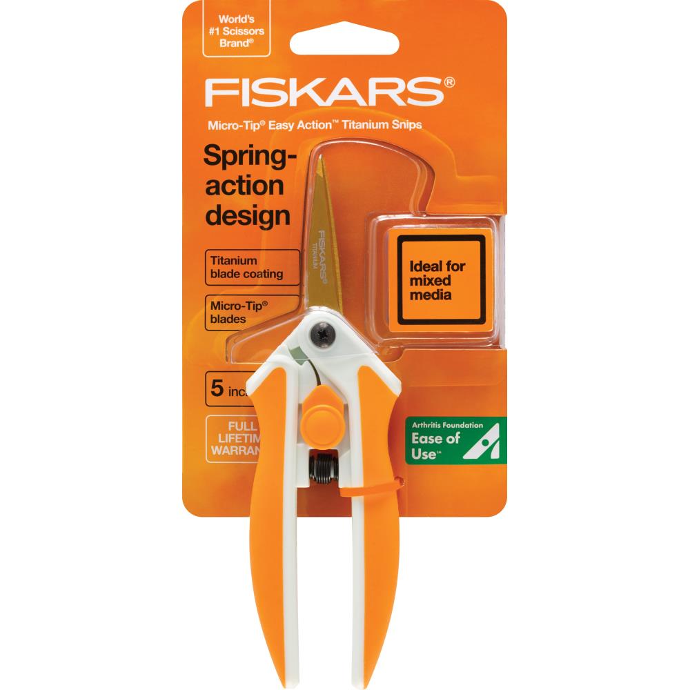 Fiskars Easy Action Titanium Micro-Tip Scissors 5"