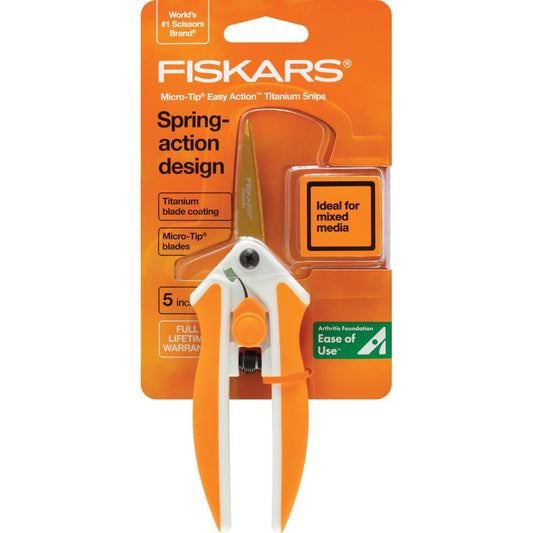 Fiskars Easy Action Titanium Micro-Tip Scissors 5"