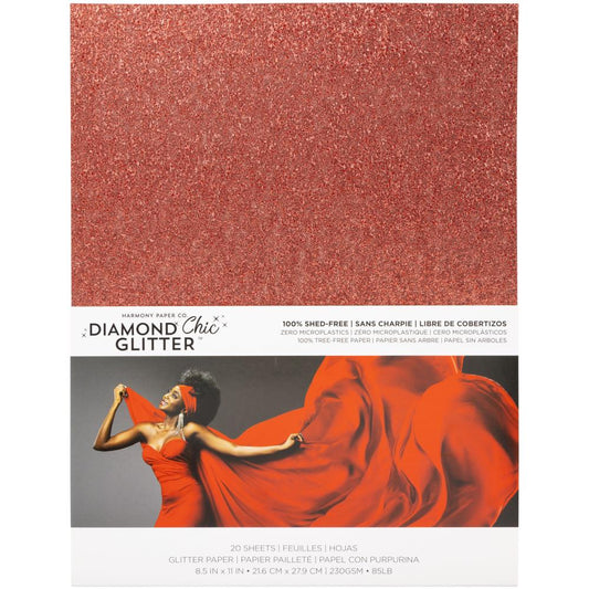 Harmony Diamond Chic Glitter Cardstock 8.5"X11"