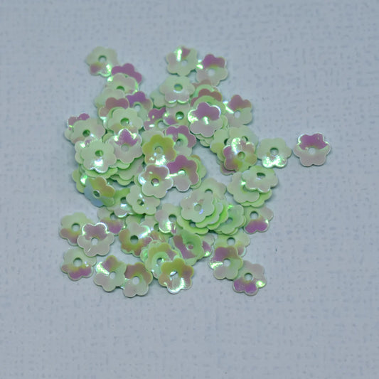 Lentejuelas Mini Flores Verde Agua