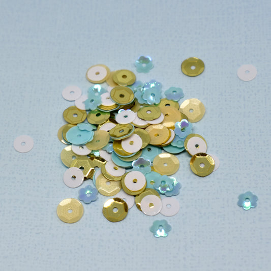 Lentejuelas Gold & Blue