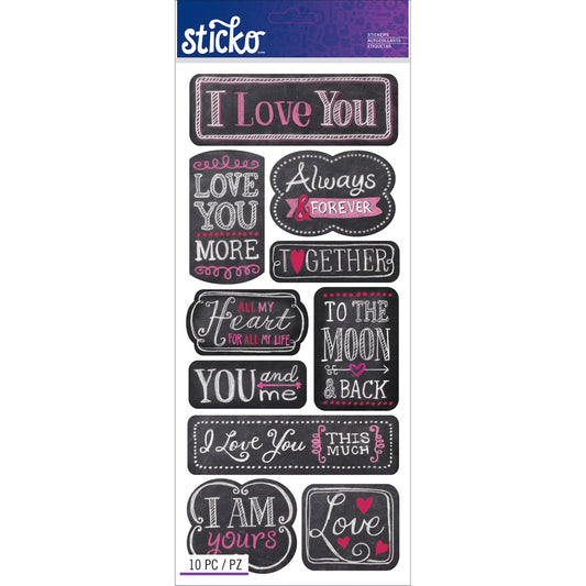 I LOVE YOU-STICKO STICKERS