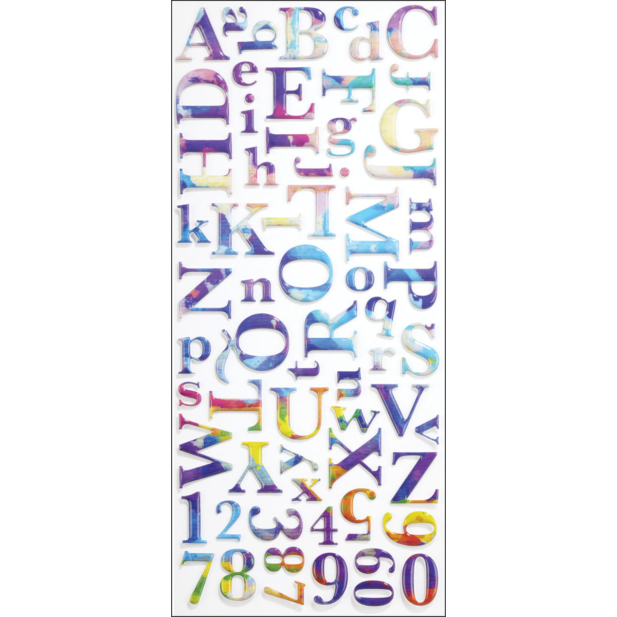WATERCOLOR - ALPHA STICKERS LARGE