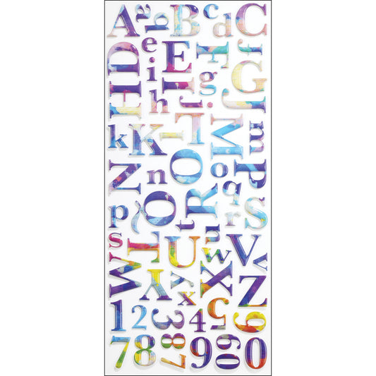 WATERCOLOR - ALPHA STICKERS LARGE