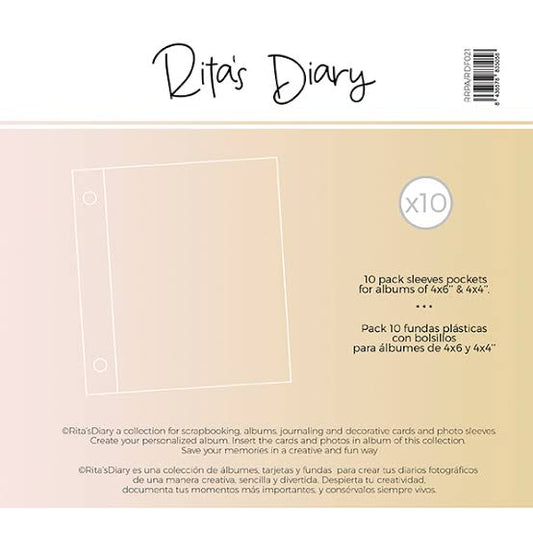 Pack de fundas 3×4″ 1 bolsillo para Rita’s Diary