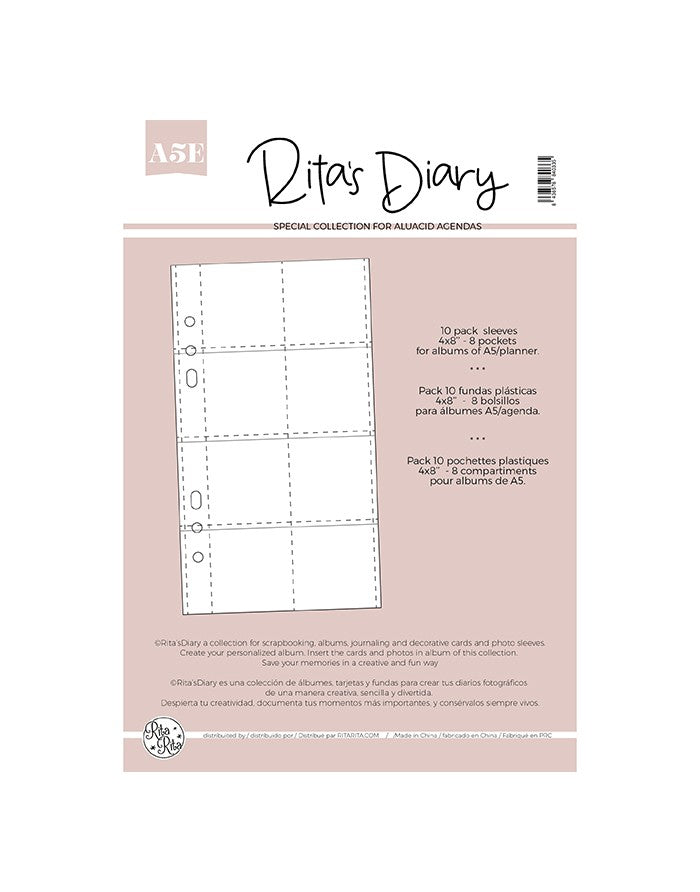 4x8" 8 pockets sleeves for Rita's Diary