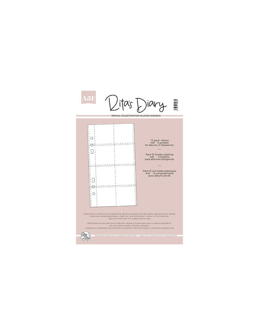 4x8" 8-pockets sleeves for Rita's Diary (A5E)