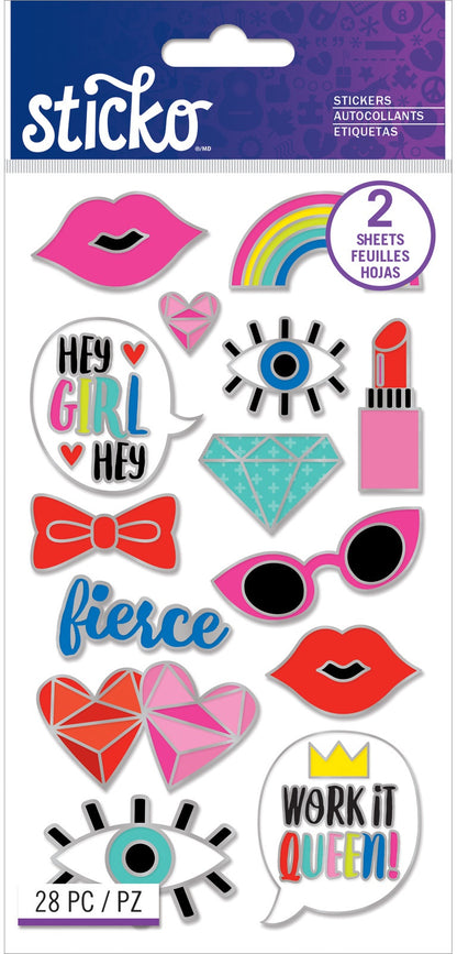 Girly Enamel Pin -STICKO FLAT STICKERS