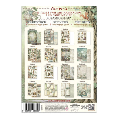 Stamperia Junk Journal Stickers, Cut-outs And Backgrounds - Herbarium Silvae