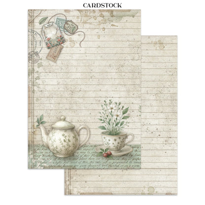 Stamperia Junk Journal Stickers, Cut-outs And Backgrounds - Herbarium Silvae